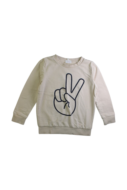 A Ivory Long Sleeve T Shirts from Seed in size 6T for neutral. (Front View)