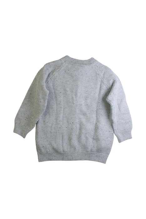 A Grey Zippered Sweatshirts from Seed in size 3T for boy. (Back View)