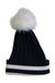 A Navy Winter Hats from Seed in size 11Y for girl. (Back View)