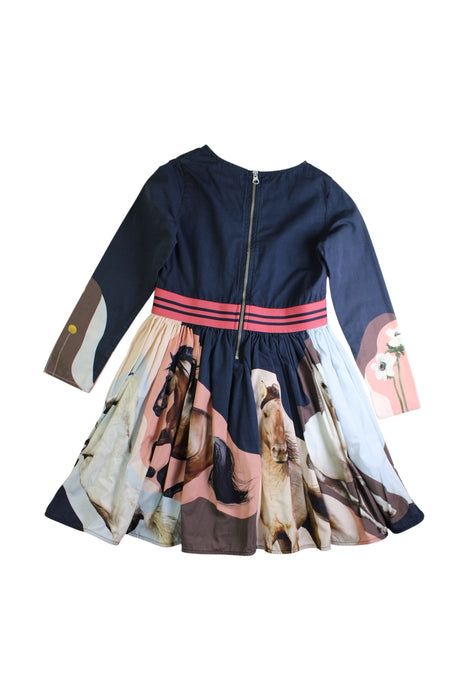 A Multicolour Long Sleeve Dresses from Molo in size 5T for girl. (Back View)