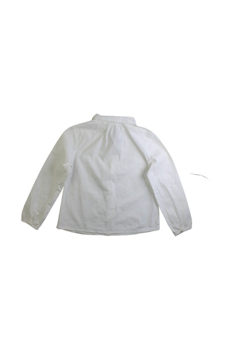 A White Long Sleeve Shirts from Jacadi in size 5T for girl. (Back View)