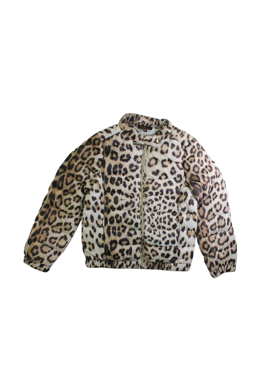 A Beige Puffer/Quilted Jackets from Roberto Cavalli in size 6T for girl. (Front View)
