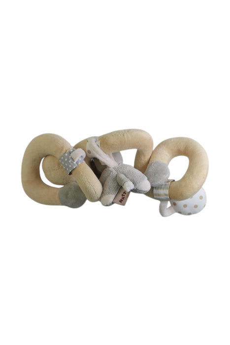 A Beige Soft Toys from Nattou in size Newborn for neutral. (Back View)