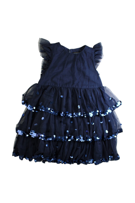 A Navy Sleeveless Dresses from Crewcuts in size 4T for girl. (Front View)