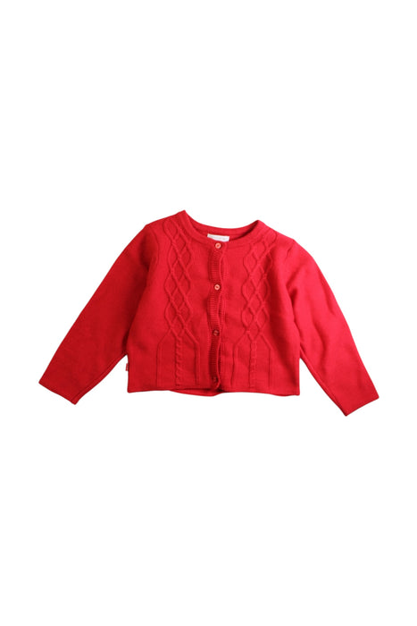 A Red Cardigans from Ettoi in size 3T for girl. (Front View)