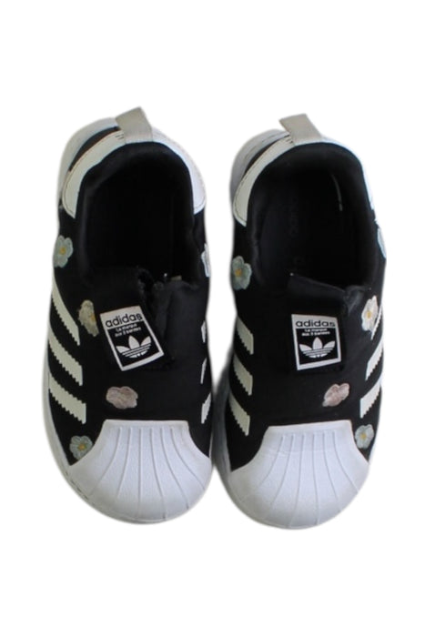 A Black Sneakers from Adidas in size 3T for girl. (Back View)