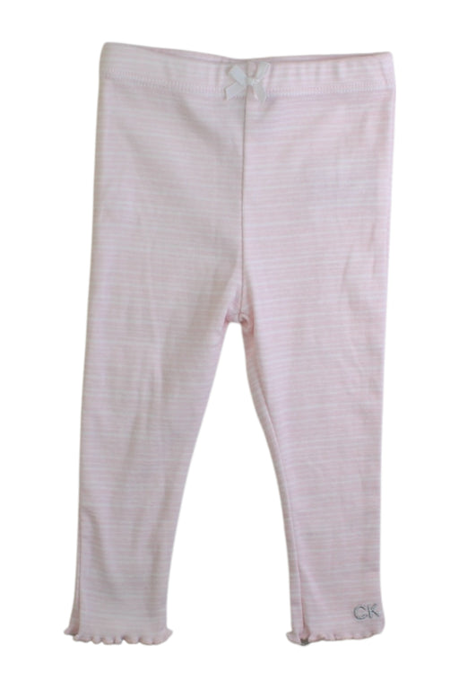 A Pink Leggings from Calvin Klein in size 6-12M for girl. (Front View)