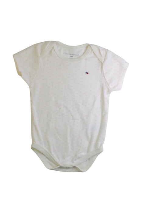 A White Short Sleeve Bodysuits from Tommy Hilfiger in size 2T for girl. (Front View)