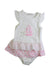 A Pink Sleeveless Bodysuits from Nicholas & Bears in size 3-6M for girl. (Front View)