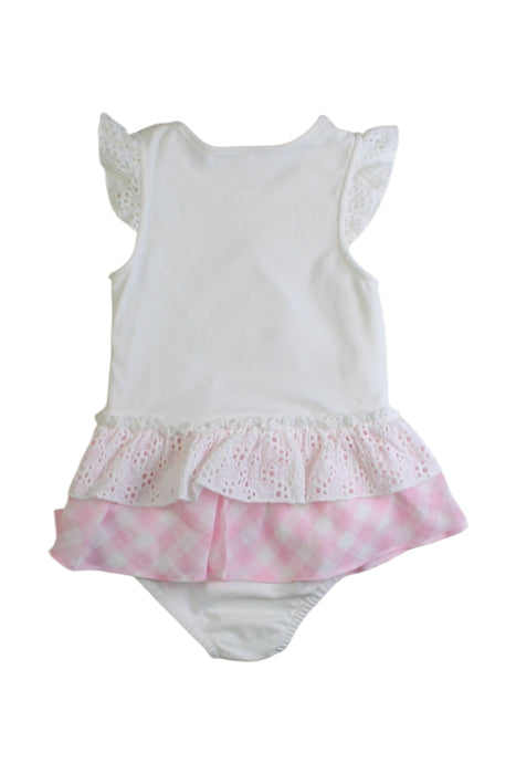 A Pink Sleeveless Bodysuits from Nicholas & Bears in size 3-6M for girl. (Back View)