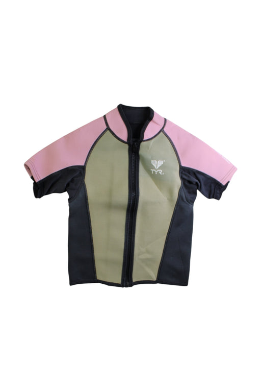 A Black Rash Guards from TYR in size 4T for girl. (Front View)