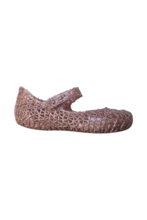 A Pink Flats from Mini Melissa Campana in size 4T for girl. (Front View)