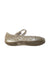 A Gold Flats from Mini Melissa Campana in size 4T for girl. (Front View)
