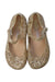 A Gold Flats from Mini Melissa Campana in size 4T for girl. (Back View)