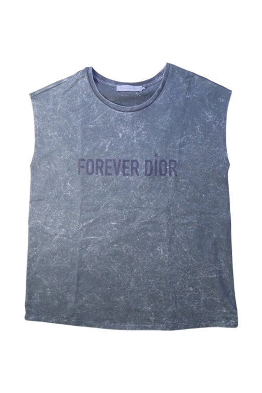 A Grey Sleeveless T Shirts from Dior in size 12Y for girl. (Front View)