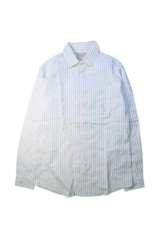 A White Long Sleeve Shirts from Gucci in size 12Y for boy. (Front View)