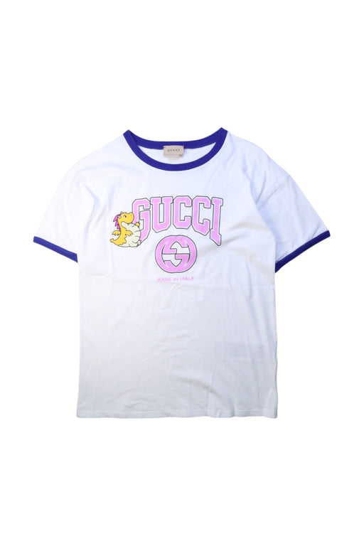 A White Short Sleeve T Shirts from Gucci in size 10Y for boy. (Front View)