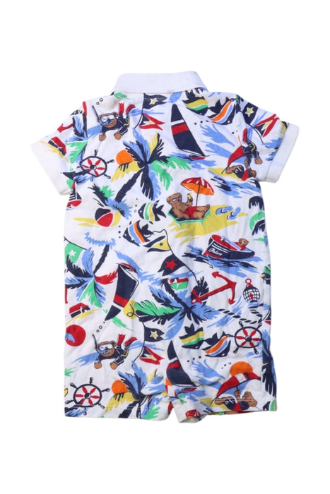A Multicolour Short Sleeve Rompers from Ralph Lauren in size 3-6M for boy. (Back View)