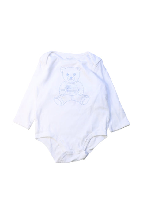 A White Long Sleeve Bodysuits from Ralph Lauren in size 3-6M for neutral. (Front View)