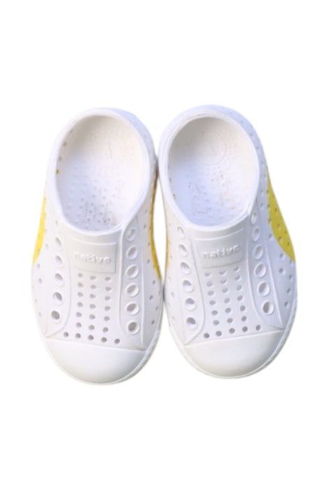A White Aqua Shoes from Native Shoes in size 12-18M for neutral. (Back View)