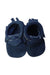 A Navy Booties from Freshly Picked in size 6-12M for neutral. (Back View)