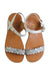 A Brown Sandals from Pom d’Api in size 9Y for girl. (Back View)