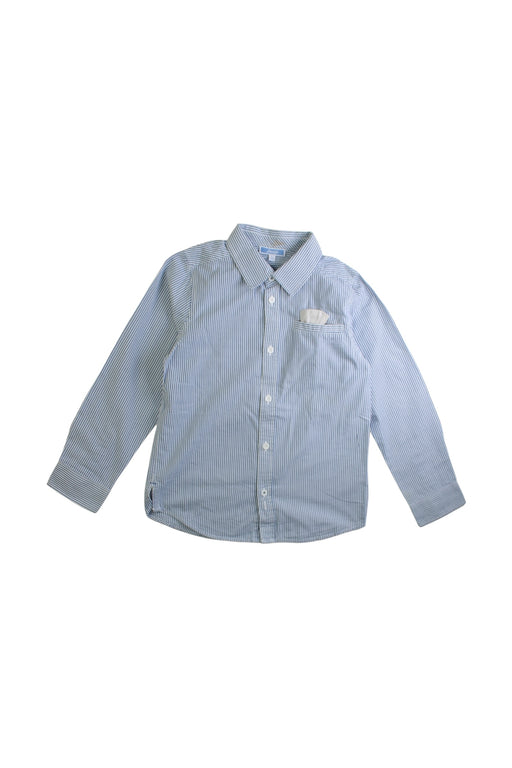 A Blue Long Sleeve Shirts from Jacadi in size 6T for boy. (Front View)