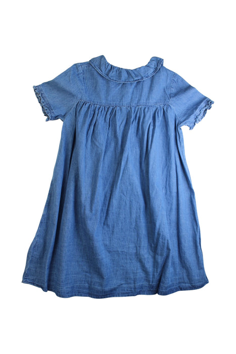 A Blue Short Sleeve Dresses from Cyrillus in size 8Y for girl. (Back View)