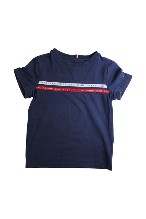 A Navy Short Sleeve T Shirts from Tommy Hilfiger in size 4T for boy. (Front View)