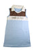A Blue Sleeveless Dresses from Comme Ça Fille in size 8Y for girl. (Front View)
