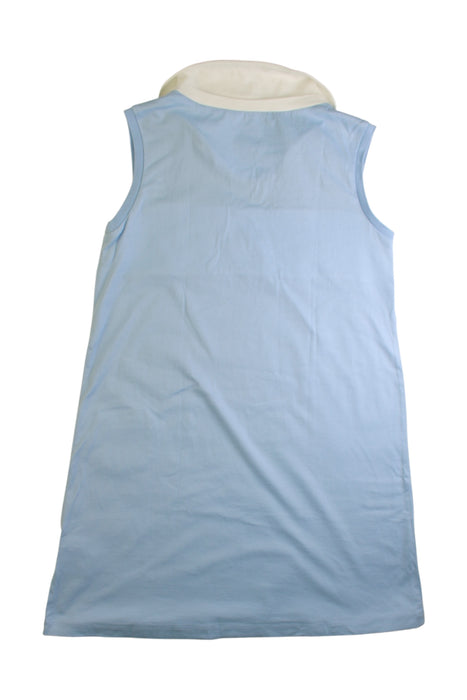 A Blue Sleeveless Dresses from Comme Ça Fille in size 8Y for girl. (Back View)