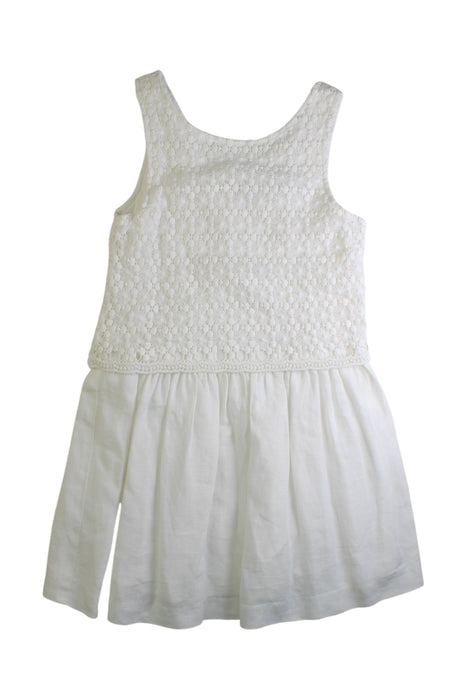 A White Sleeveless Dresses from Cyrillus in size 8Y for girl. (Front View)