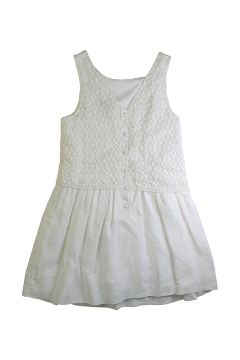 A White Sleeveless Dresses from Cyrillus in size 8Y for girl. (Back View)