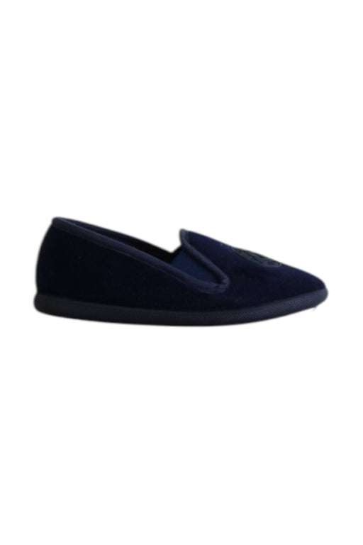 A Navy Slip Ons from Jacadi in size 3T for boy. (Front View)