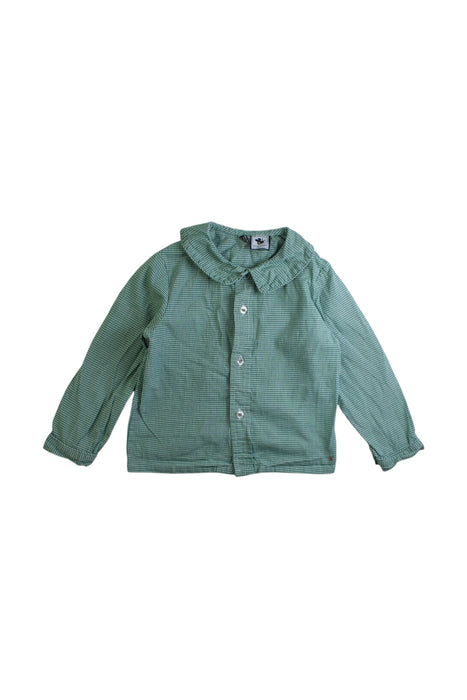 A Green Long Sleeve Shirts from Busy Bees in size 2T for boy. (Front View)