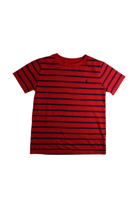 A Red Short Sleeve T Shirts from Polo Ralph Lauren in size 5T for boy. (Front View)