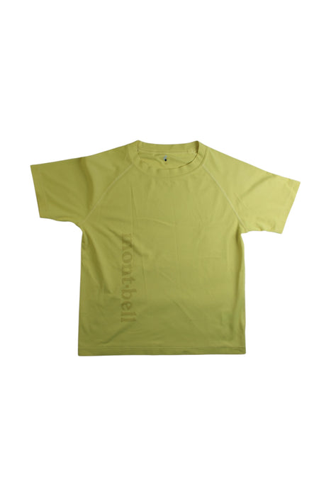 A Yellow Short Sleeve T Shirts from Mont-bell in size 5T for boy. (Front View)