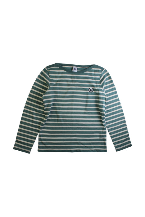A Green Long Sleeve T Shirts from Petit Bateau in size 10Y for boy. (Front View)