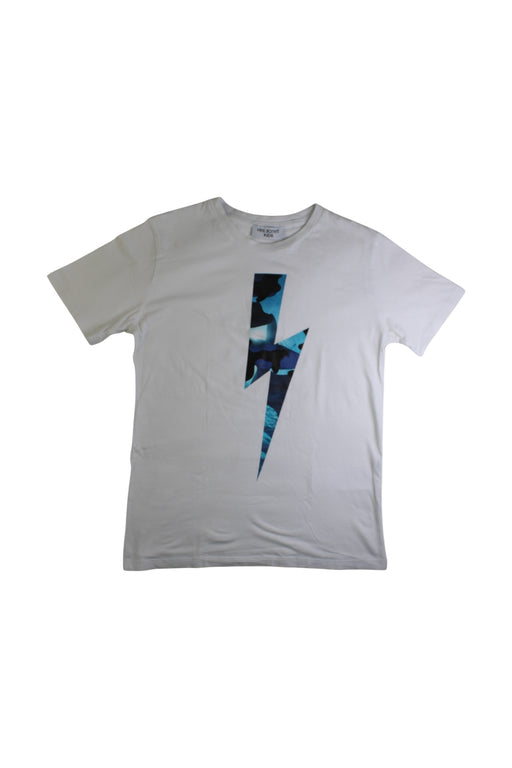 A White Short Sleeve T Shirts from Neil Barrett Kids in size 12Y for boy. (Front View)