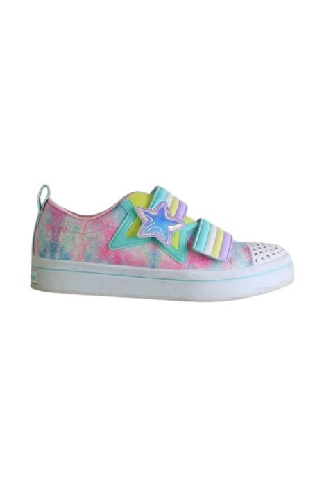 A Multicolour Sneakers from Skechers in size 10Y for girl. (Front View)