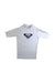 A White Rash Guards from Roxy in size 8Y for girl. (Front View)
