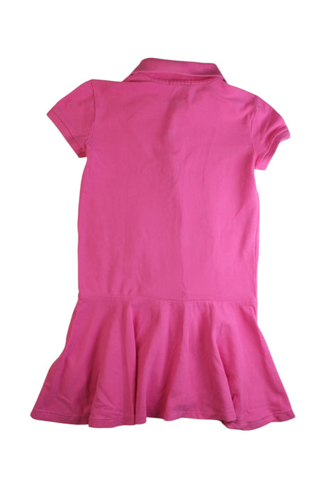A Pink Short Sleeve Dresses from Polo Ralph Lauren in size 7Y for girl. (Back View)