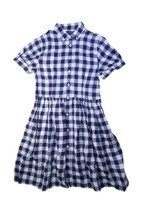 A Blue Short Sleeve Dresses from Polo Ralph Lauren in size 14Y for girl. (Front View)