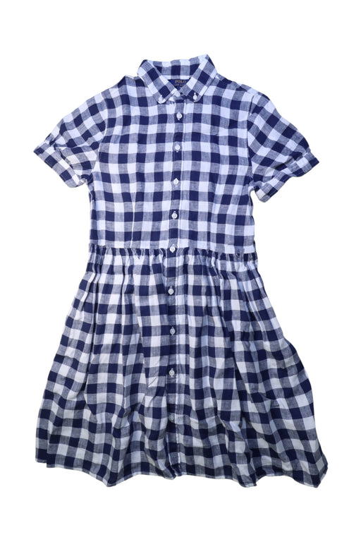 A Blue Short Sleeve Dresses from Polo Ralph Lauren in size 14Y for girl. (Front View)