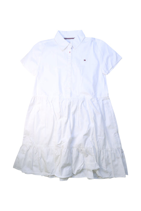 A White Short Sleeve Dresses from Tommy Hilfiger in size 12Y for girl. (Front View)