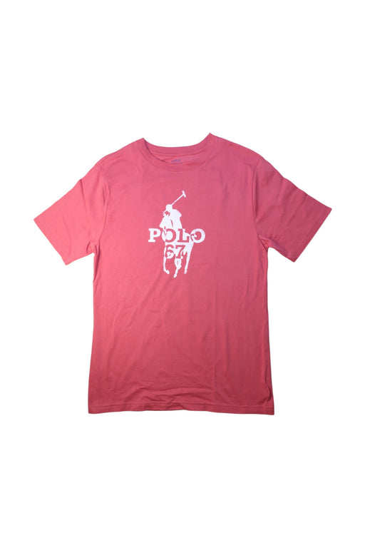 A Red Short Sleeve T Shirts from Polo Ralph Lauren in size 14Y for girl. (Front View)
