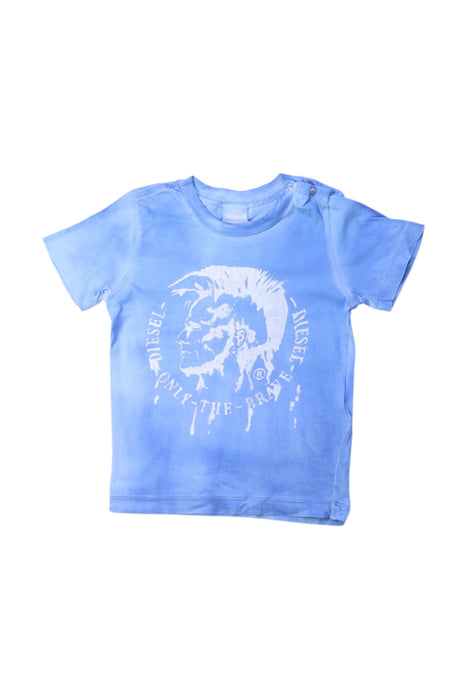 A Blue Short Sleeve T Shirts from Diesel in size 2T for boy. (Front View)