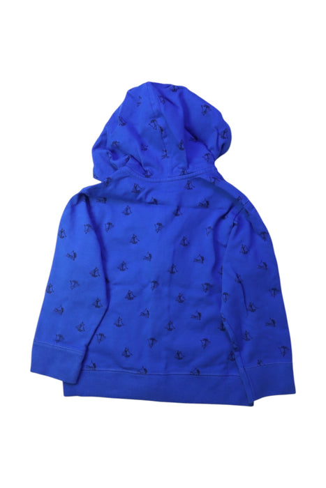 A Blue Hooded Sweatshirts from Petit Bateau in size 4T for boy. (Back View)
