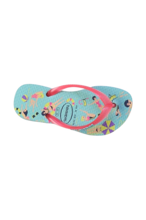 A Multicolour Flip Flops from Havaianas in size 3T for girl. (Front View)
