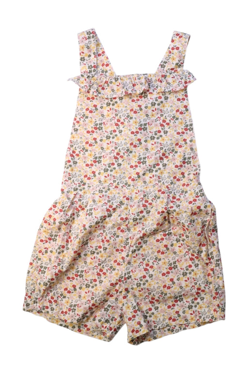 A Multicolour Overall Shorts from Petit Bateau in size 6T for girl. (Front View)